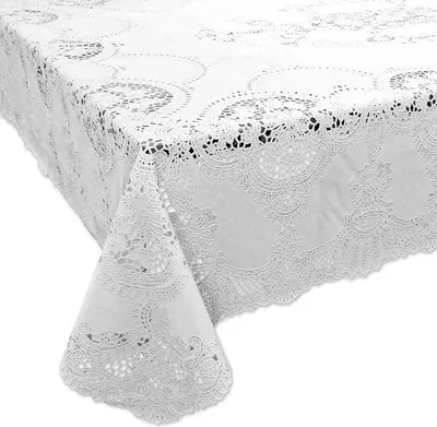 Produktbild von Outdoor Tischdecke Häkelspitze Amira weiß 152x228cm
