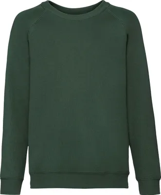 Image de Fruit of the Loom - Sweat-shirt « Classic » pour enfants à manches raglan LT1841 (116) (vert bouteille)