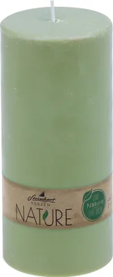 Produktbild von Stumpenkerzen Nature Salbei 150 x Ø 68 mm aus 100% natürlichen Rohstoffen ohne Palmöl