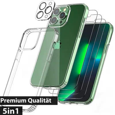 Produktbild von iPhone 14 Plus Schutzhülle 3x Panzerfolie+ 1x Kameraschutzglas 5in1
