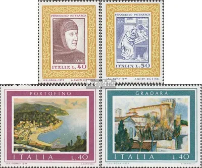 Produktbild von Briefmarken Italien 1974 Mi 1455-1456,1458-1459 (kompl.Ausg.) postfrisch F. Petrarca