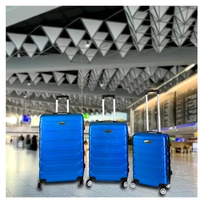 Produktbild von Trolley Koffer Reisekoffer 3er Kofferset Hartschalenkoffer Blau Größe S,M,L