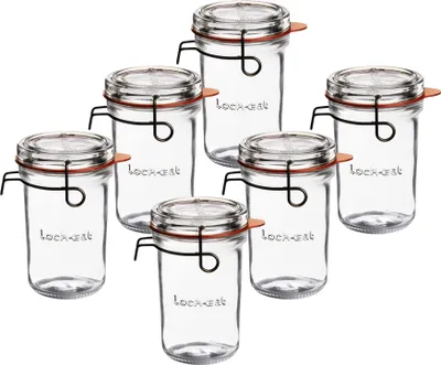 Produktbild von Lock-Eat Terrine 350ml - Einkochglas mit Bügelverschluss - 6 Stück