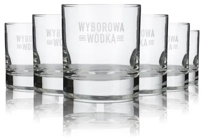 Produktbild von 6x Wyborowa Glas 0,2l Tumbler Gläser Set Vodka Longdrink Cocktail Aperitif