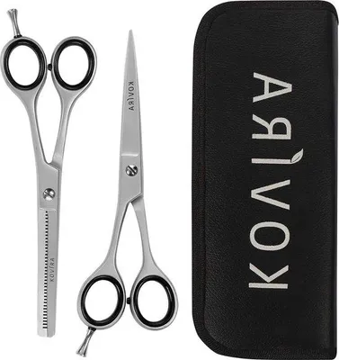 Imagen del producto de Kit de corte de pelo de 16,5 cm, acero inoxidable, con tijeras de corte profesional muy afiladas