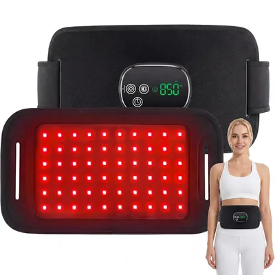 Produktbild von Rotlichttherapie Gürtel 660nm 850nm, LED Rotlicht Pad mit 60 LEDs, wiederaufladbare Infrarot Lichttherapie Matte für Rücken, Knie & Muskeln