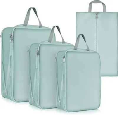 Produktbild von Famanu Packing Cubes 4-teiliges Set - Reiseorganizer mit Schuhbeutel