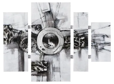 Produktbild von ArtUniverse Leinwandbild Silberne Weltraumirritation 115 x 159 cm