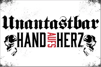 Produktbild von Unantastbar - Hand aufs Herz, Fahne weiß, 150x100cm