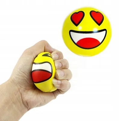 Produktbild von Perfect Schaumstoffball mit Smiley Motiv, 7cm, Anti-Stress