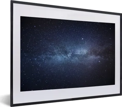 Produktbild von MuchoWow® MuchoWow® Gerahmtes Poster Die Milchstraße im Sonnensystem 40x30 cm - Poster mit zchwarzem Bilderrahmen - Bilderrahmen - Poster im Rahmen