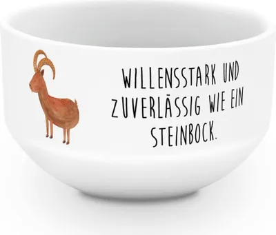 Produktbild von Mr. & Mrs. Panda schale Sternzeichen Steinbock - Weiß - Geschenk, Geburtstag Dezember, schälchen, Horoskop, Steinböcke, Suppenschüssel, Januar, Bowlschale, Obstschale