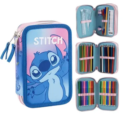 Produktbild von Disney Lilo und Stitch Galaxy 3-stöckiges gefülltes Federmäppchen