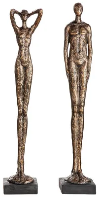 Zdjęcie produktu dla Gilde Skulptura "Millenium", motyw pary, żywica, kolor brązowy, wymiary: długość 14 cm, szerokość 14 cm, wysokość 77,5 cm. Numer katalogowy: 36561. Kod produktu: 4009079365610. Zestaw składający się z 2 sztuk (sortowany)