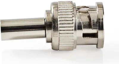 Image de Nedis BNC-fiche - droit - fiche - nickelé - 50 Ohm - friser - diamètre d'entrée du câble : 6.0 mm - acier - argent - 25 pièces - enveloppe