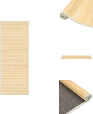 Productafbeelding van vidaXL Bamboe vloerkleed, 80x200 cm, naturel - Vloerkleden