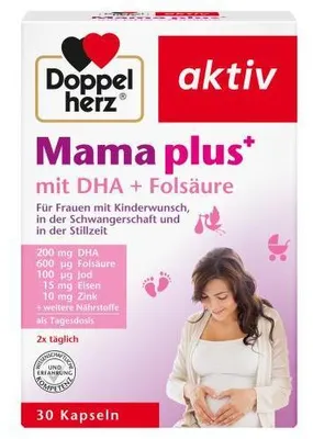 Obrázok produktu pre Doppelherz Mum plus s Dha + kyselinou listovou Kapsule 30 kapsúl