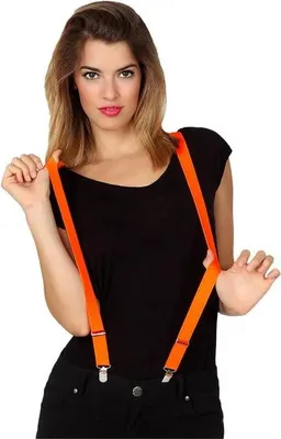 Image de Neon bretelles orange fluo - taille unique