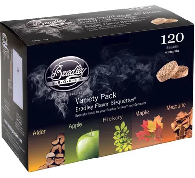 Produktbild von Bradley Smoker Set mit 5 Sorten aromatisierten Biskuits 120 Stück