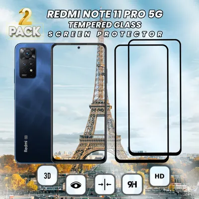 Produktbild von 2-Stück Xiaomi Redmi Note 11 PRO 5G – gehärtetes Glas 9H – 3D-Displayschutz in Superqualität