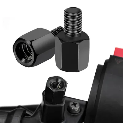 Image de Adaptateurs pour rétroviseurs de moto et de scooter, avec filetage à droite vers filetage M10 (2 pièces)