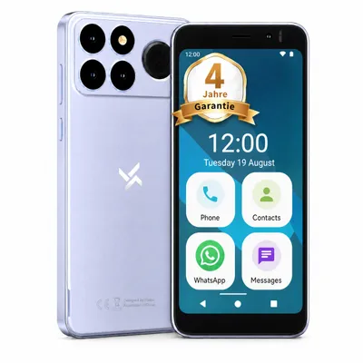 Image de Téléphone portable 4G pour seniors, sans contrat, 2900mAh, 12+32GB/512GB, reconnaissance faciale, idéal pour un cadeau, résistant aux rayures, protection des yeux, facile à utiliser. (Année : 2026)