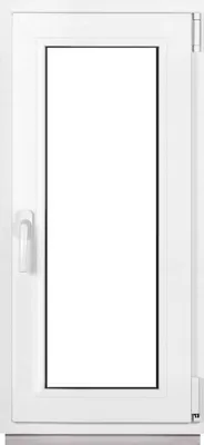 Imagen del producto de Framex ventana de sótano ventana de PVC blanca Ancho x alto 45 x 115 cm (450 x 1150 mm) doble (32 mm) oscilobatiente DIN derecha - Premium - todos los tamaños