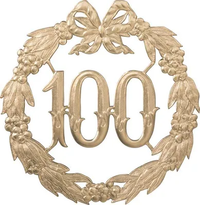 Produktbild von Jubiläumszahl Festliche Zahl gold 100 Durchmesser 24cm