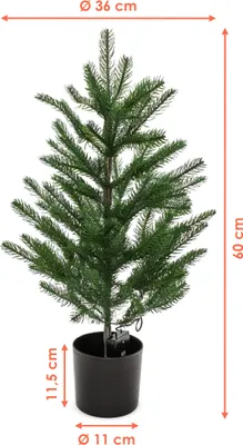 Immagine prodotto di 3.08 Albero di Natale artificiale con 30 luci LED - circa 60 cm - albero artificiale a batteria con timer
