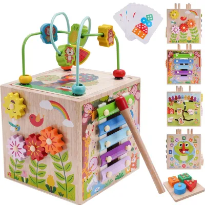 Productafbeelding van Omgoods - Montessori Motoriek Speelcube voor Peuters