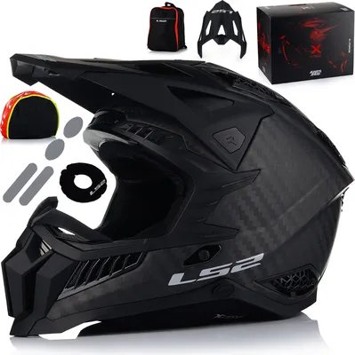 Produktbild von Motorradhelm Enduro Quad Helm | LS2 MX703 CARBON X-FORCE | Offroad Helm XL (61-62cm)