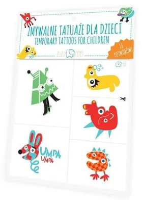 Immagine prodotto di Tatuaggi lavabili per bambini - Mostri - Zuzu Toys
