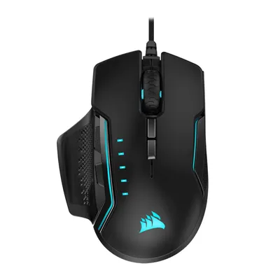 Produktbild von Corsair GLAIVE RGB PRO, rechts, Optisch, USB Typ-A, 18000 DPI, Schwarz