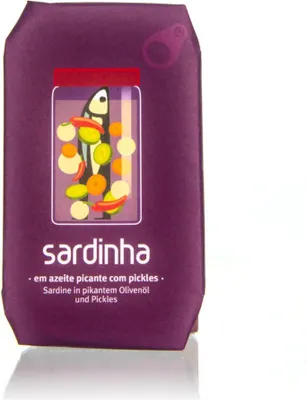 Produktbild von A Banca da Sardinha - Sardinen in pikantem Olivenöl mit Pickles