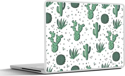 Produktbild von MuchoWow® Laptop Aufkleber Sticker Cover Muster - Kaktus - Pflanzen - Sukkulenten 40x30 cm - Laptop Dekoration - Selbstklebend
