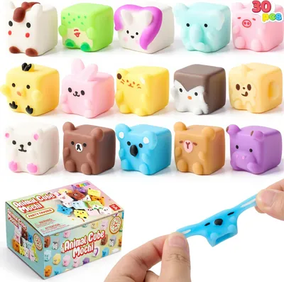 Productafbeelding van Mochi dierendobbelstenen - Set van 30