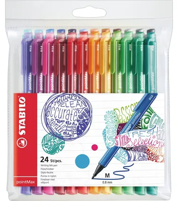 Produktbild von STABILO Filzschreiber - pointMax - 24er Pack - 24 verschiedene Farben