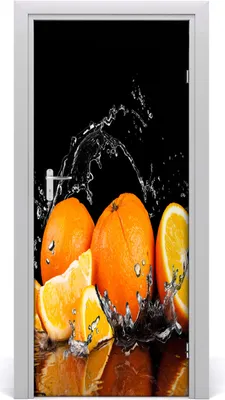Produktbild von Tulup Türaufkleber 85x205 cm Dekorative Aufkleber Selbstklebend Wasserdichte Tapete Abnehmbar Schlafzimmer Wohnzimmer Wohnkultur - Orangen