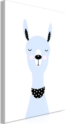 Produktbild von Italienischer Leinwand Leinwandbild - Lovely Llama (1 Part) Vertical 20x30 cm Für Kinder e-A-0146-b-a
