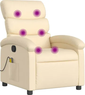 Produktbild von vidaXL Massagesessel Creme Stoff