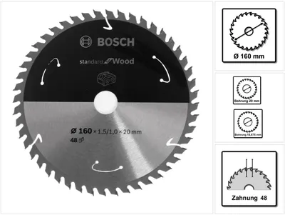 Zdjęcie produktu dla Bosch 2 608 837 678, Drewno, 16 cm, 2 cm, 9500 RPM, 1,5 mm, Bosch