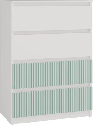 Produktbild von Topeshop M4 FR MINT KPL, Mintfarbe, Weiß, 4 Schublade(n), Partikelbord, 700 mm, 400 mm, 970 mm