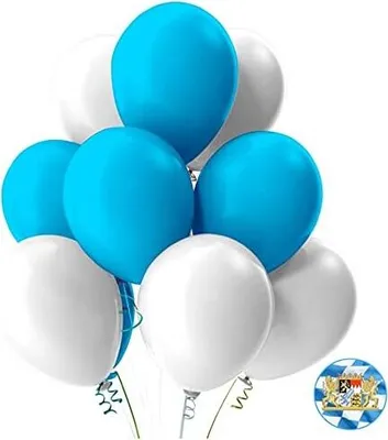 Produktbild von 100x Balony niebiesko-białe - Oktoberfest, dekoracja Oktoberfest