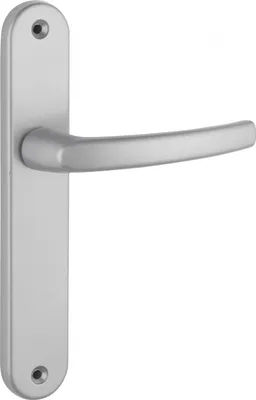 Image de Ensemble de poignées pour porte intérieure Sultane sans trou, carré 7mm, entr'axes 195mm, argent - THIRARD