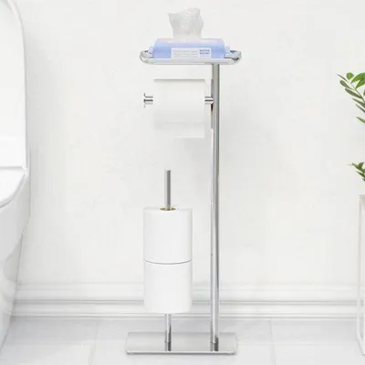 Productafbeelding van Vrijstaande toiletrolhouder, roestvrij staal, voor 4 rollen