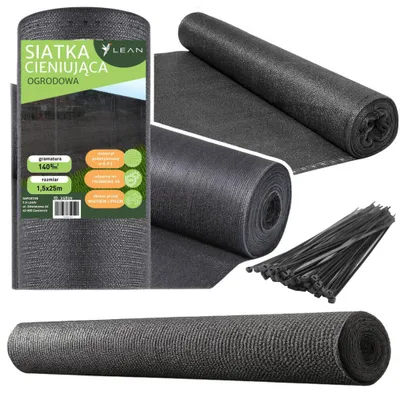 Immagine prodotto di Rete ombreggiante per recinzioni, copertura per recinzioni, grigia, 1,5 m, 25 m, 140 g/m²