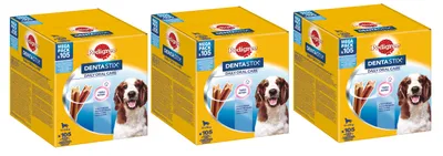 Produktbild von PEDIGREE® DENTASTIX™ Daily Oral Care Karton Multipack Mega Pack 10-25kg 3 x 15 x 7 Stück