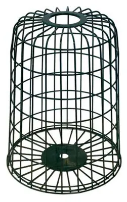Produktbild von CJ Wildlife Schutzkäfig für Futtersäule Vögel - Metall, grün - für mittelgroße und große Futtersäulen (4 oder 6 Öffnungen)