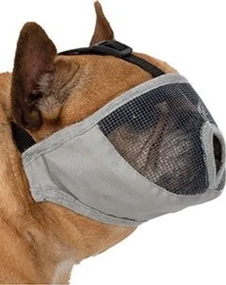 Produktbild von Trixie Náhubek pro krátkonosá plemena, polyester S , 23 cm, šedý