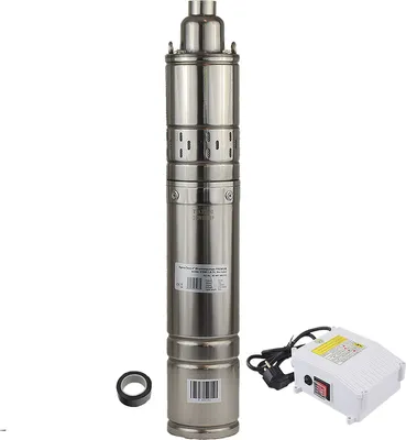 Produktbild von Agora-Tec® 4 Zoll Brunnenpumpe Tiefbrunnenpumpe PREMIUM 370W-1.8-75-screw 30m Kabel sandverträglich sandresistent